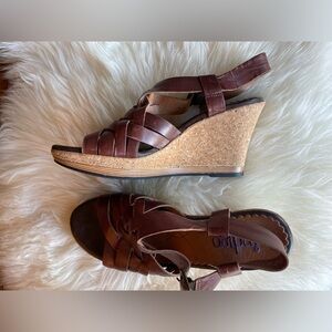 Clark’s Indigo Leather Wedge Sandal